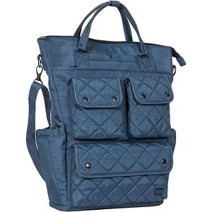 Lug Charleston Tote Bag Blue *New* removable straps zipper NWT